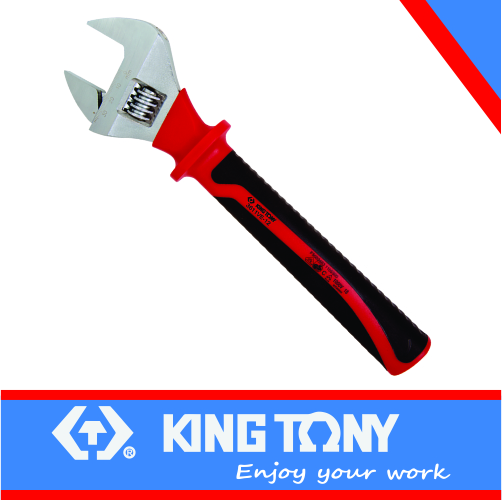 [3611VE-12] Adjustable 300mm Wrench VDE Insulated King Tony