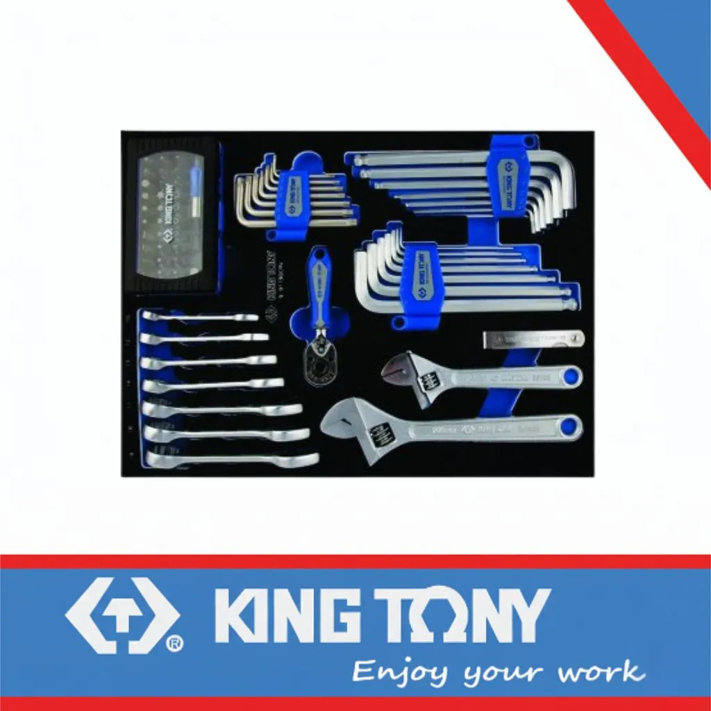 [9-91190CRV] Allen Key Set & Bit & Wrench Eva 90pc King Tony