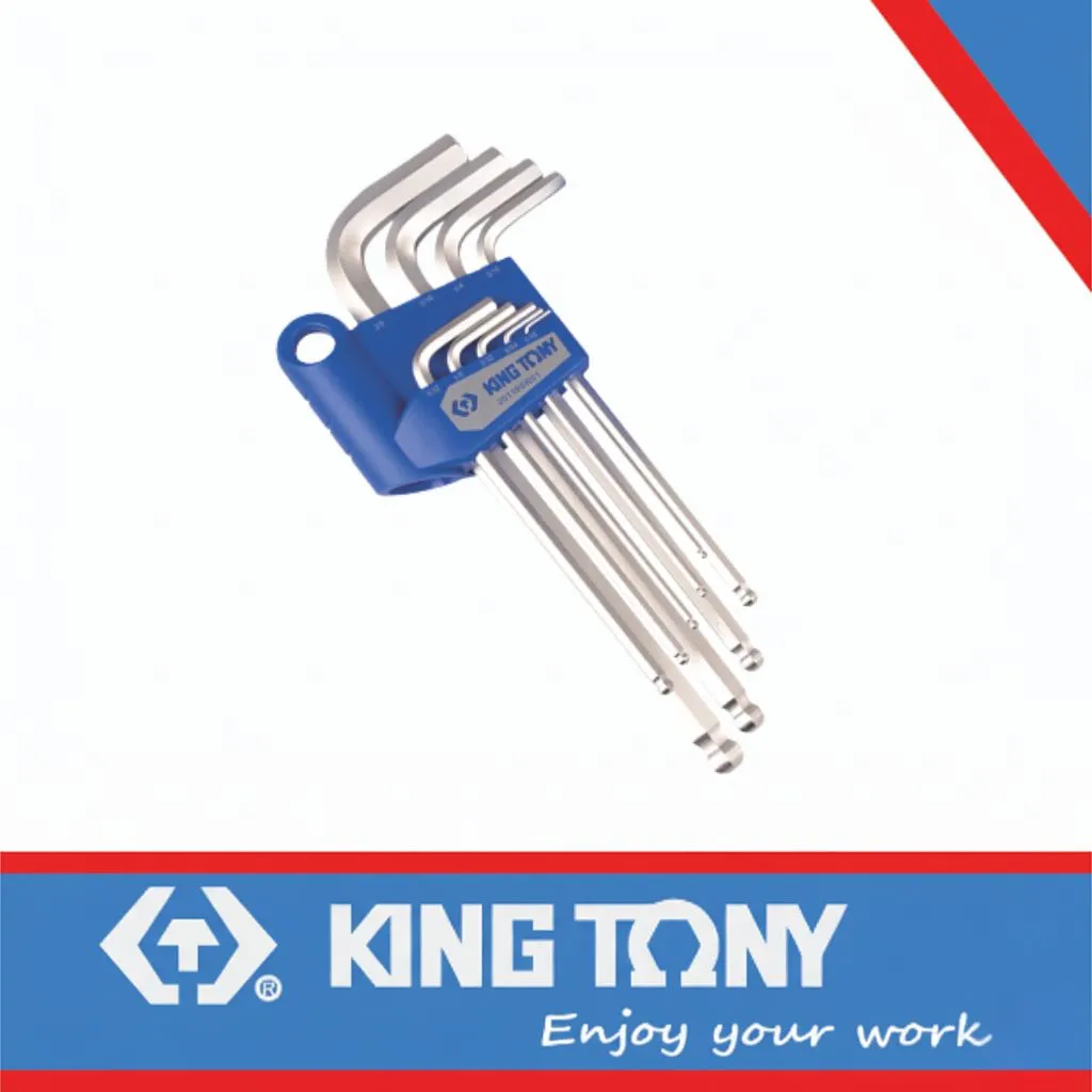 Allen Key 1/16'-3/8' Set Long Ball 9pc King Tony