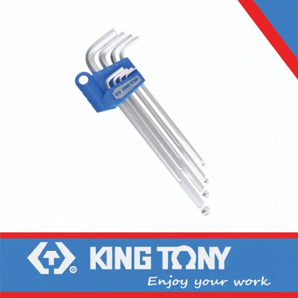 [20107SR] Allen Key Set 3/32'-3/8' Long Ball 7pc King Tony