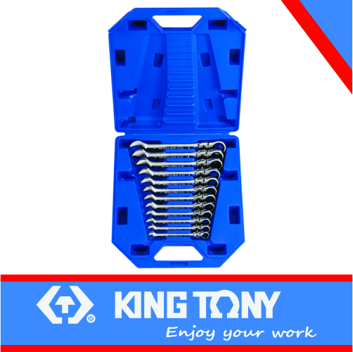 Spanner Set Ratchet Flexible Head 8-19mm 13pc King Tony