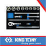 [9-6314MRV] Socket Set 3/4dr Eva Foam 6pt 14pc King Tony