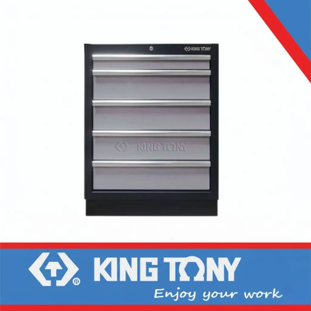 Cabinet Blue/Black 5-Drawer King Tony