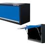 [87D11-01A-KB] Cabinet Storage Wall Black/Grey King Tony