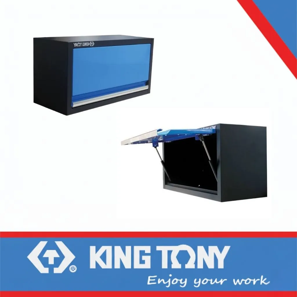 [87D11-01A-KB] Cabinet Storage Wall Black/Grey King Tony