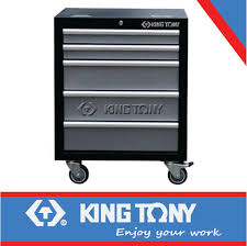 [87D11-12A-KG] Tool Trolley 5 Drawer Ball Bearing Slides - Grey King Tony