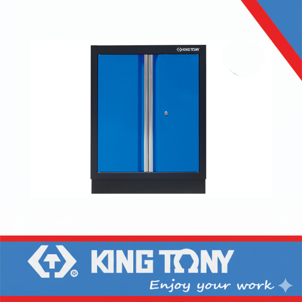 [87D11-03A-KB] Two Door Cabinet Blue/Black King Tony