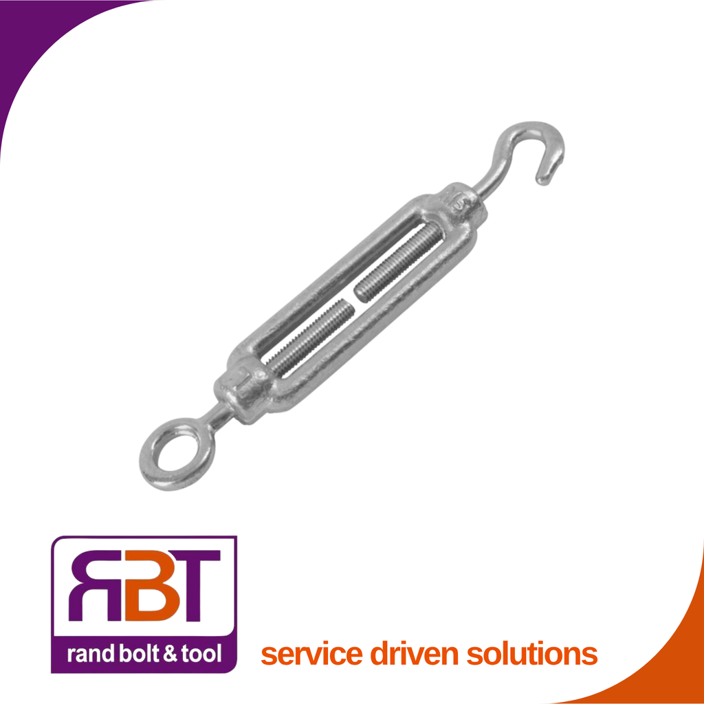 [1480ZEH10] Turn Buckle 10mm Eye Hook Zinc Plated