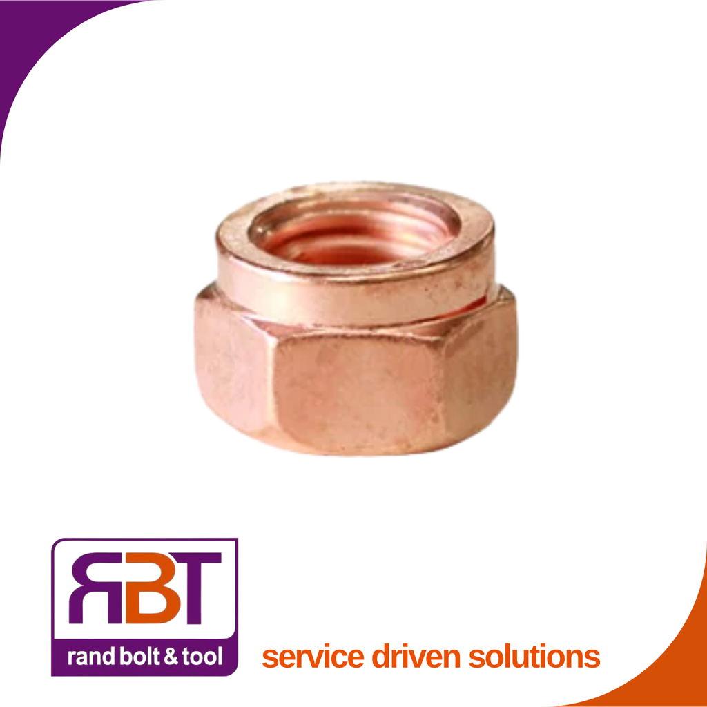 Copper Lock Nut M10 x 1.25 DIN 14441