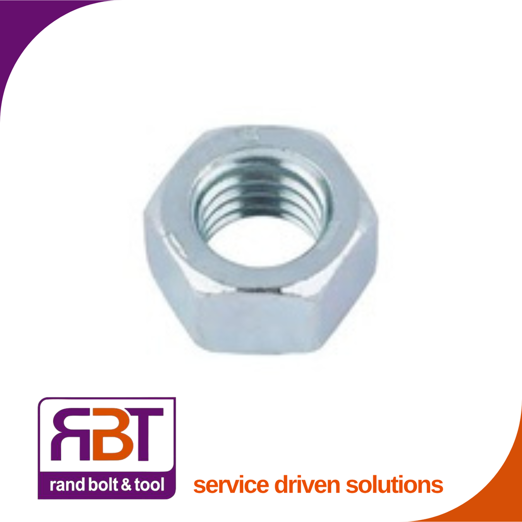 Full Hex Nut M42 x 3 Metric Fine Zinc Plated Gr.8 DIN 934