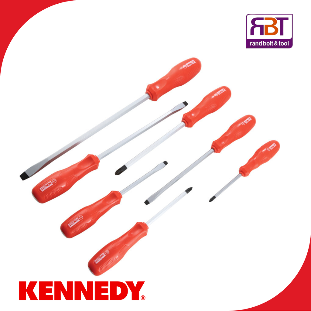 Screwdriver Set Pound Thru Hi-Grip 7pc Kennedy