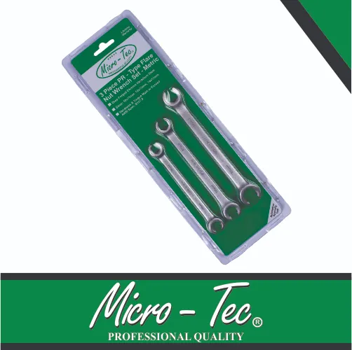 Flare Nut Wrench Set 10-17mm 3pc Micro-Tec