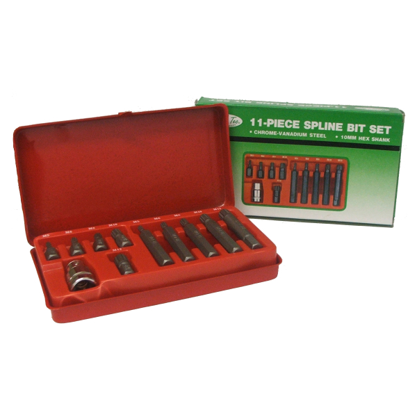 Spline Bit Set 11pc Micro-Tec