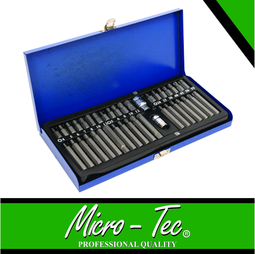 [I105155] Bit Set Hex, Spline & Torx 40pc Micro-Tec