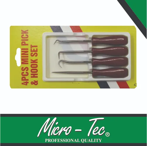 [M004011] Auto Tool Pick and Hook Set 4pc Micro-Tec