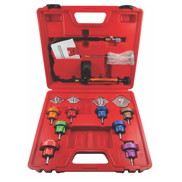 [M007007] Auto Kit Radiator Universal Pressure Tester 14pc Micro-Tec