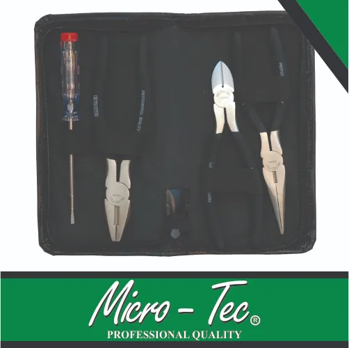 Plier Set 150mm 4pc Pouch Micro-Tec