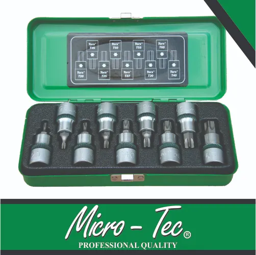 Socket Set 1/2dr T20-T60 Torx 9pc Micro-Tec