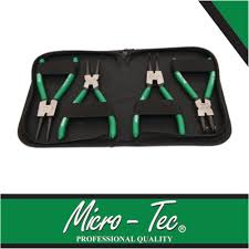 [P1310] Plier Circlip Set 250mm 4pc In Pouch Micro-Tec