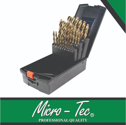 [TWIST-300C] Drill Bit Set 1-13mm Twist Fully Ground Cobalt 25pc HSS Micro-Tec