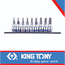 Socket Torx Bit Set Rail T8-T40 9pc King Tony