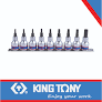 Socket Torx Set 3/8dr Rail T10-T50 9pc King Tony
