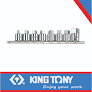 [4118MR] Socket Set 1/2dr Rail Square 8-19mm pc King Tony