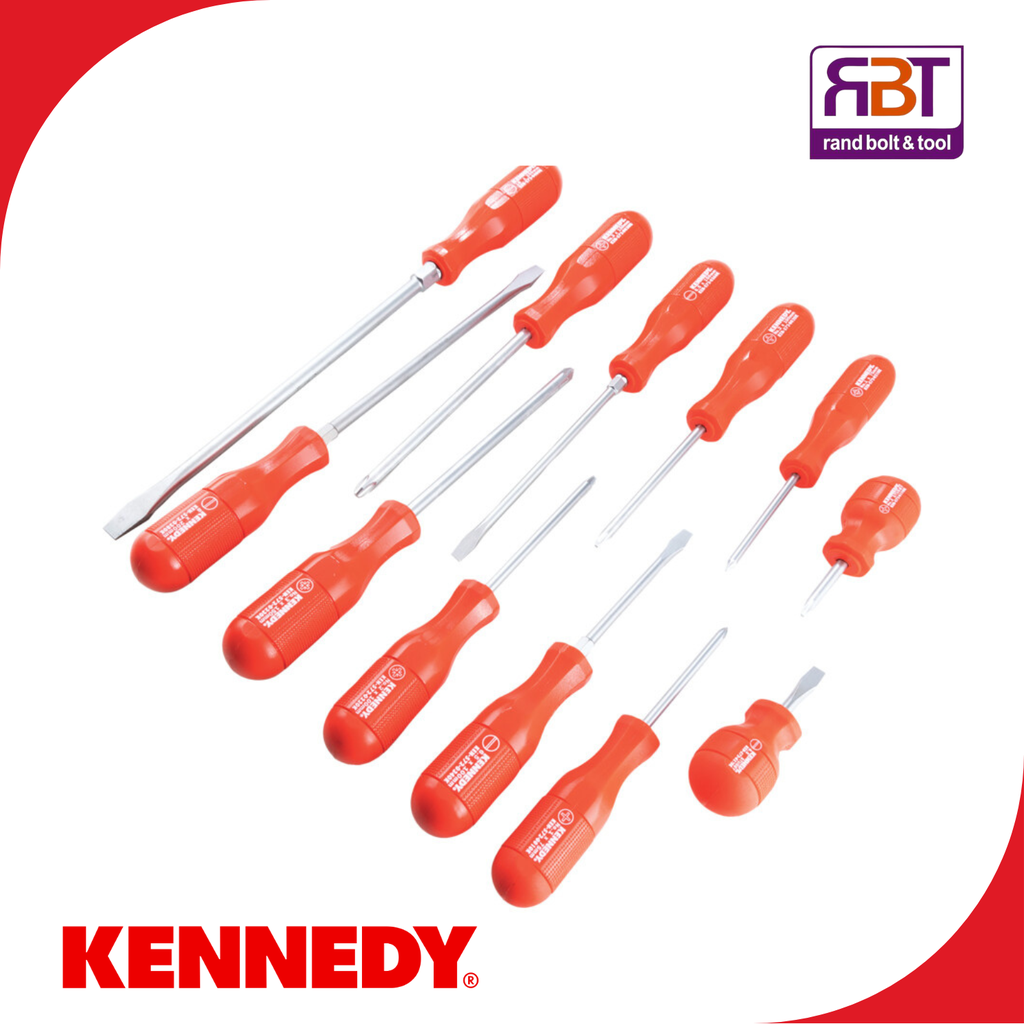 Screwdriver Set Pound Thru Hi-Grip 12pc Kennedy 