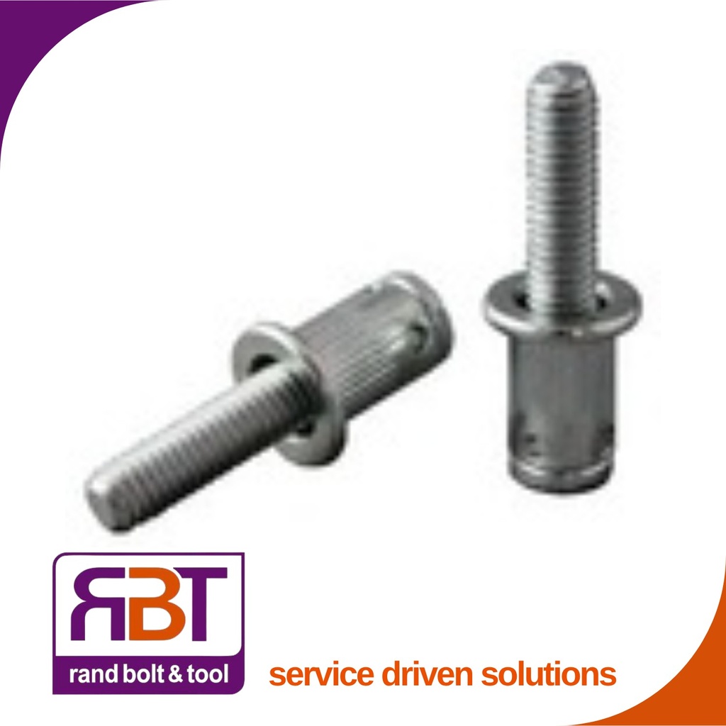 [146Z4LF4] Rivstud M4 x 0.7 Zinc Plated Steel lrg/flng 