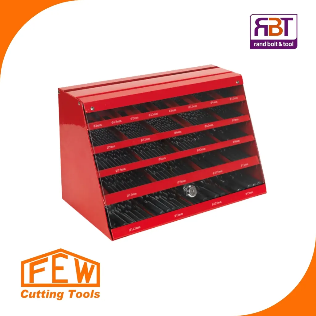 Drill Bit Set 1-13mm Jobber 265pc BF HSS Counter Stand FEW