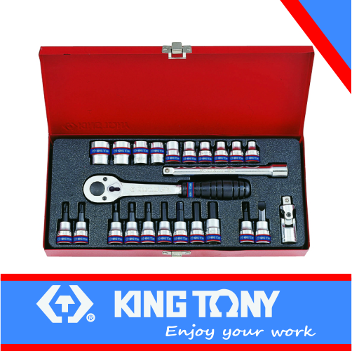 [3024MR] Socket Set 3/8dr 6-19mm 24pc King Tony