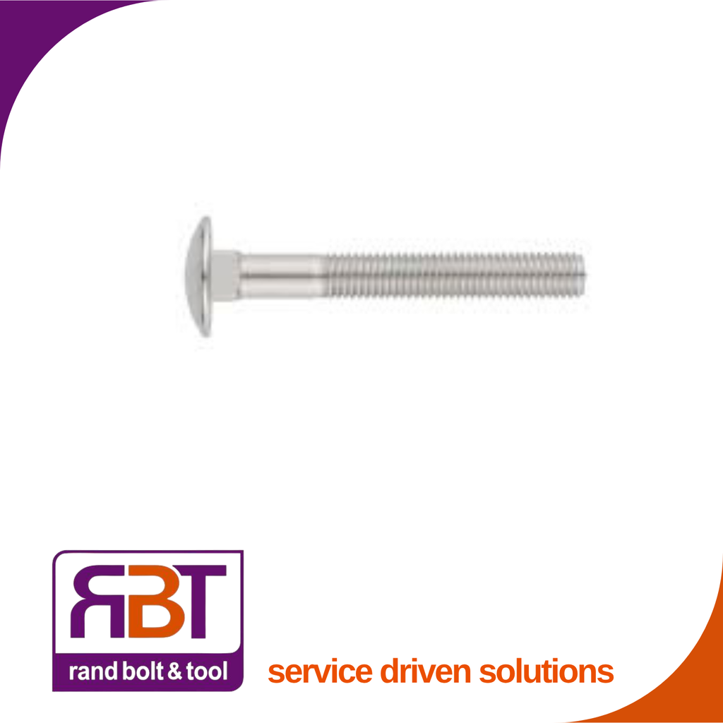 Cup Square M6 x 60mm A2 Stainless Steel DIN 603  