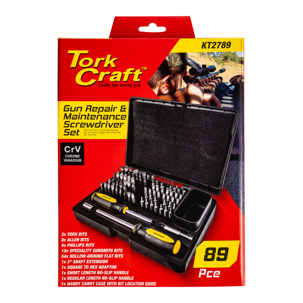 Gun Repairs & Maintenance Screwdriver Set 89pc Tork Craft
