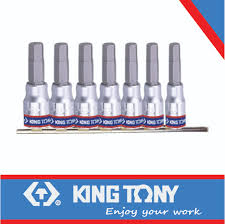 Socket Hex Bit Set Rail H3-H10 7pc King Tony