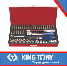 [2575MR] Socket Bits 1/4 Metric 4-13mm 6P 45pc King Tony