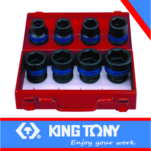 [6408MP] Socket Set 3/4dr 19-38mm Impact 8pc King Tony