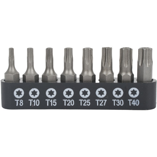 Screwdriver Torx Tamper Bit Set T8-T40 8pc Tork Craft
