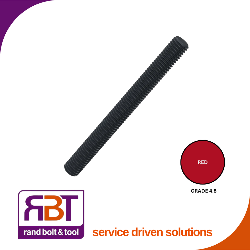 [976B4161] Threaded Rod M16 x 1m Black Gr.4 DIN 976