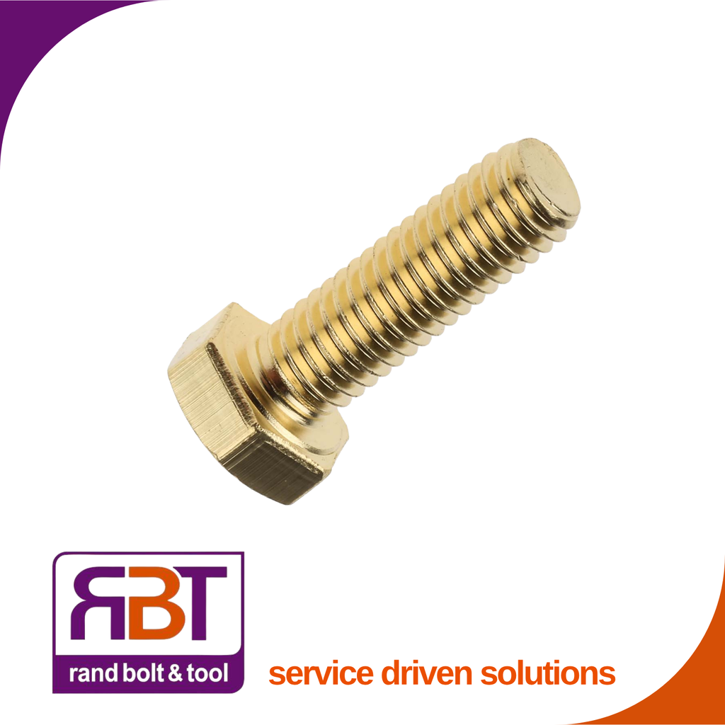 [933BR516] Set Screw M5 x 16mm Brass DIN 933