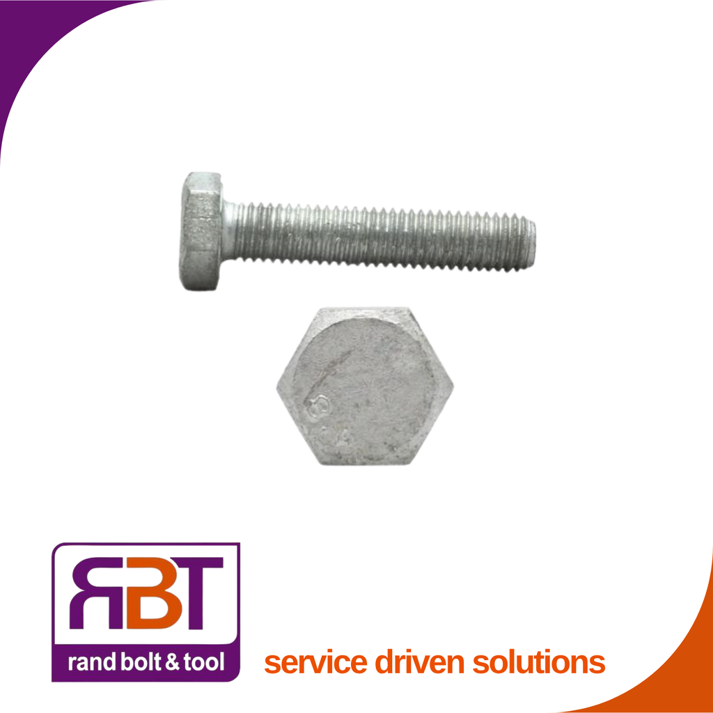 [933H82060] Set Screw M20 x 60mm Hot Dip Galvanized Gr.8.8 DIN 933
