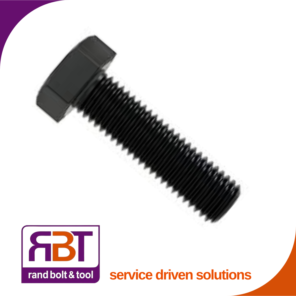 Set Screw M10 x 1.25 x 30mm Metric Fine Black Gr.8.8 DIN 961