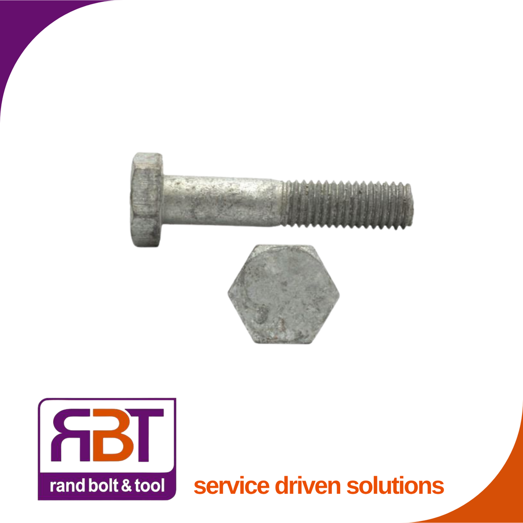 Bolt M20 x 120mm Hot Dip Galv Gr.8.8 DIN 931