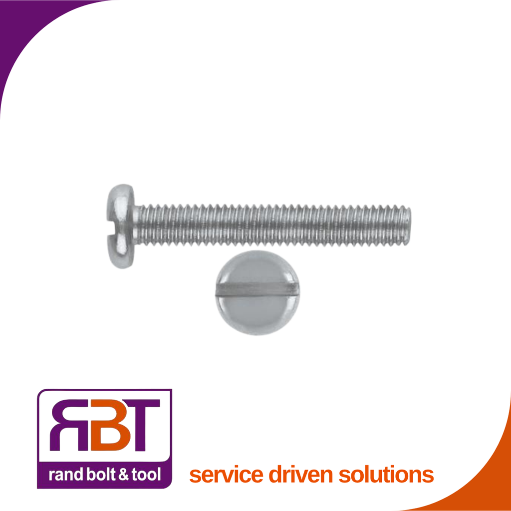 Machine Screw M2.5 x 6mm Cheese Head Slotted A2 Stainless Steel DIN 84