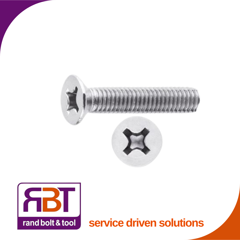 [965Z420] Machine Screw M4 x 20mm Countersunk Pozi Zinc Plated Gr.4.8 DIN 965