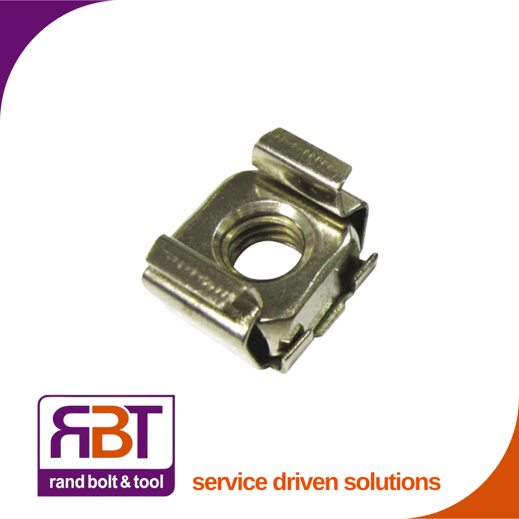 [557YC61] Caged Square Nut M6 x 1 Yellow Passivated Gr.4 DIN 557