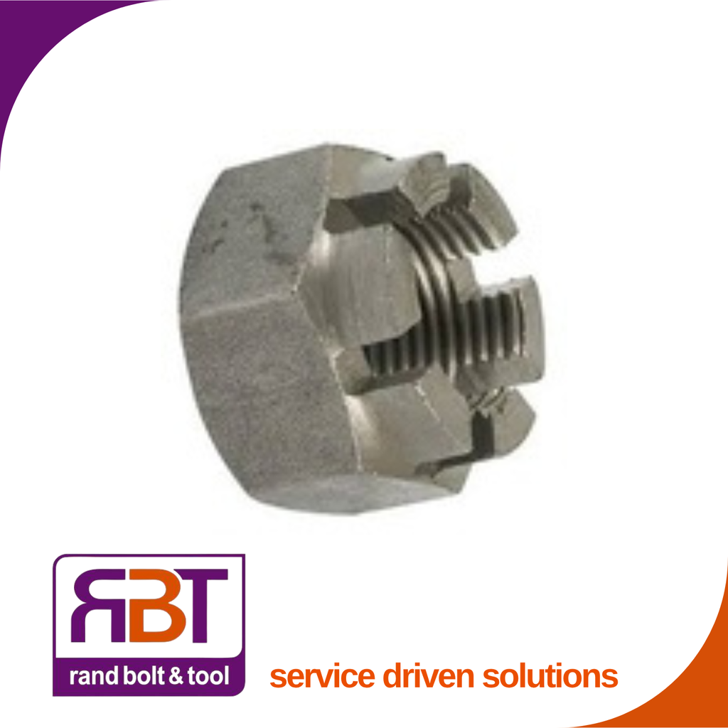 Castle Nut M36 x 4 Black High Type Gr.8 DIN 935