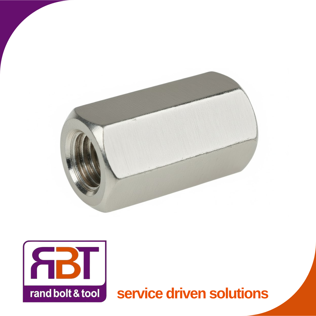 Coupler Nut M12 x 1.75 A2 Stainless Steel DIN 6334