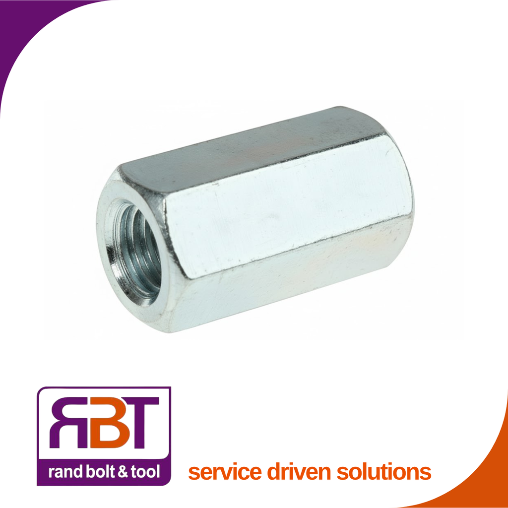 Coupler Nut M6 x 1 Zinc Plated Gr.4 DIN 6334