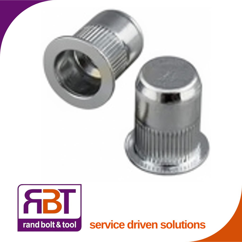 Rivnut M5 x 0.8 Zinc Plated Steel clsd/end lrg/flng