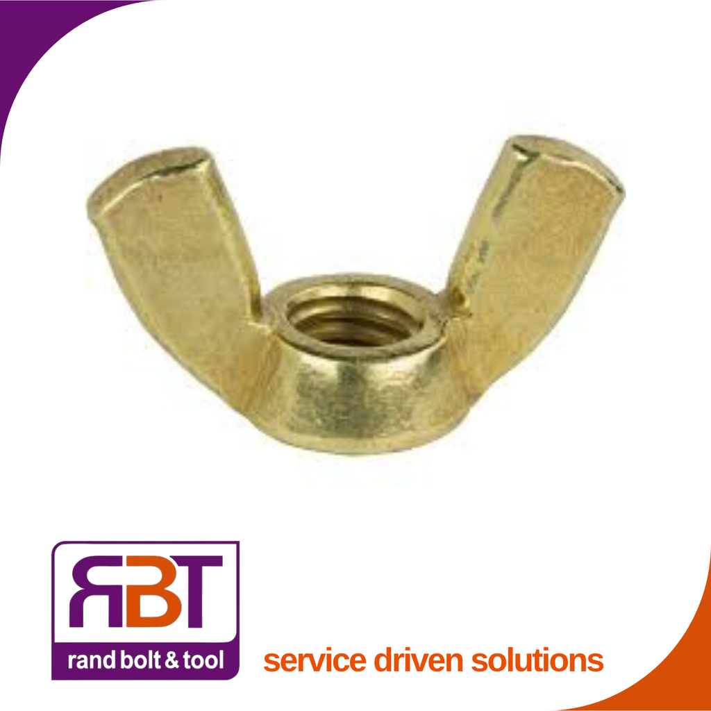 [315BR16] Wing Nut M16 x 2 Brass DIN 315